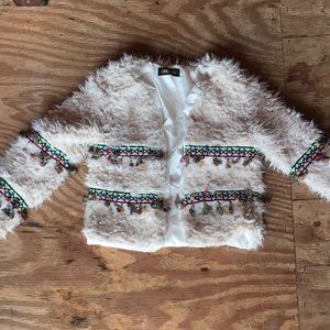 Faux fur stylish crop jacket